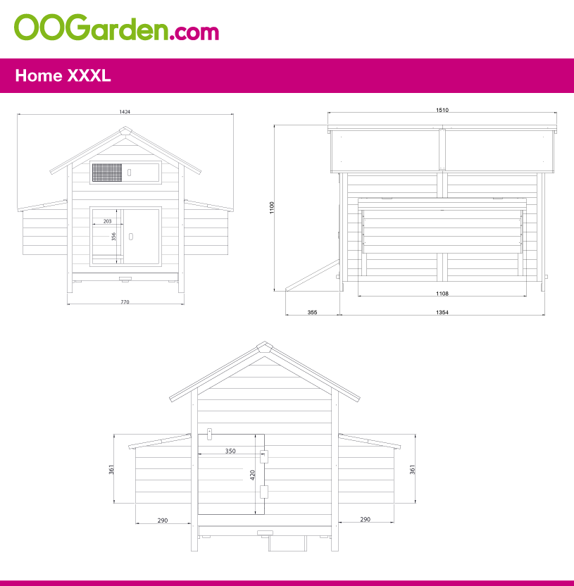 Poulailler En Bois Sans Enclos Chicken Home Xxl Oogarden