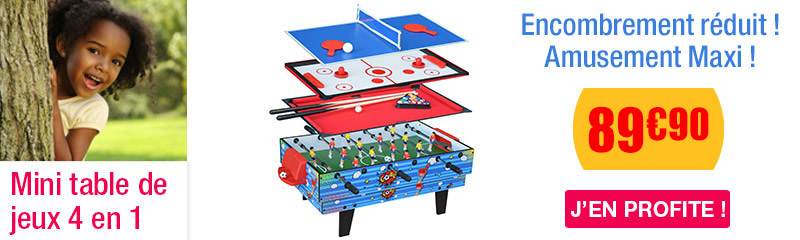 Table multi jeux 12 en 1 billard baby foot air hockey ping pong