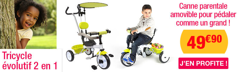 Tricycle évolutif Baby Balade Plus bleu