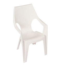 Fauteuil de jardin blanc DANTE - ALLIBERT