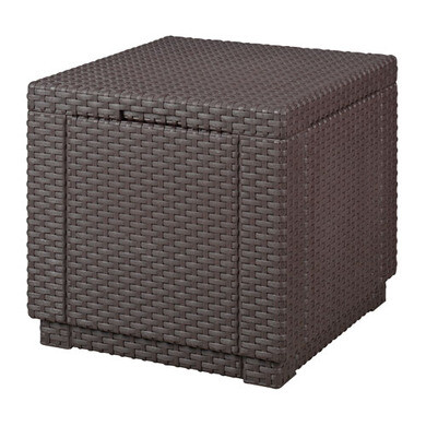 Cube en résine polypropylène 42 cm chocolat