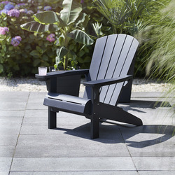 Fauteuil ALPINE en résine coloris graphite - ALLIBERT