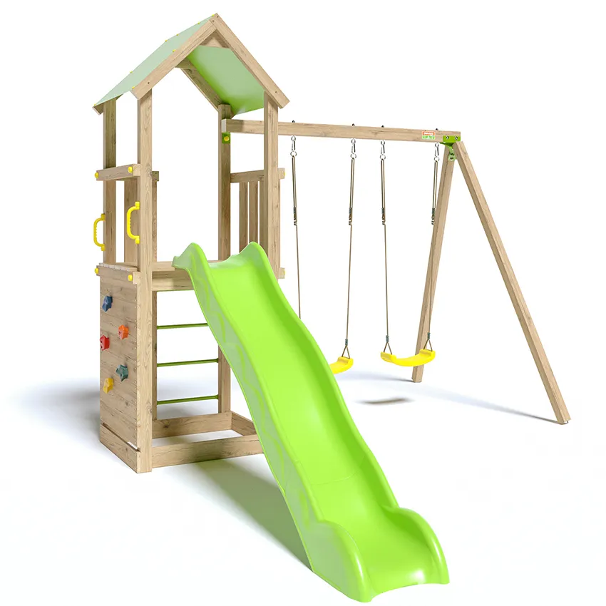 Aire de jeux en bois SMART XPERIENCE   7 enfants
