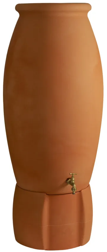 RÃ©cupÃ©rateur d'eau jarre aspect Terre Cuite 235L et raccord chÃ©neau
