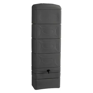 Set mit 2 Regenwasser Wandtanks anthrazit 300 Liter + Anschlusskit gratis - 