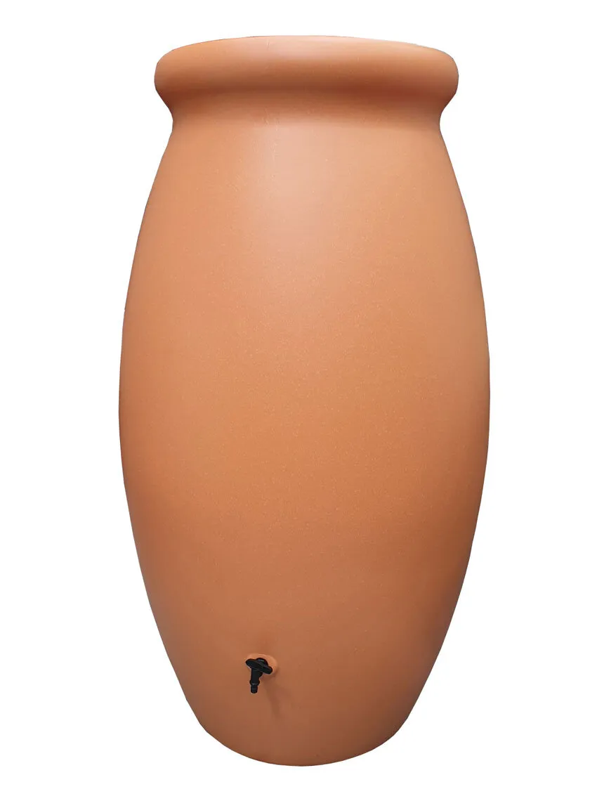 RÃ©cupÃ©rateur d'eau jarre Toscan 1000L Terre Cuite et raccord chÃ©neau