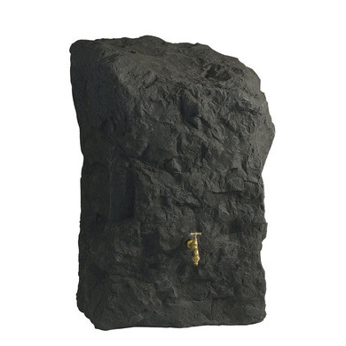 Regenwassertonne Steinimitation 300 L anthrazit + inkl.  Anschluss-Set - BELLIJARDIN