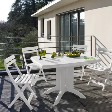 Table De Jardin Pliante 64x70x72 Cm | Acier Traité, Plateau Zingué - Fabriqué En France - 6