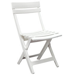 Chaise résine pliante blanche MIAMI - GROSFILLEX