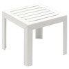Table Basse de Jardin MIAMI en Résine - 40x40cm - Coloris Blanc - GROSFILLEX