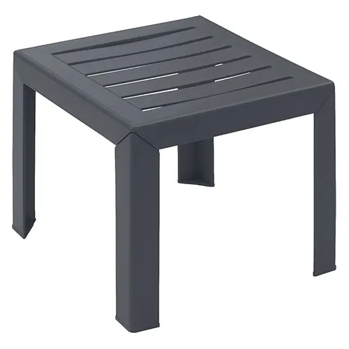 Table Basse de Jardin MIAMI en RÃ©sine   40x40cm   Coloris Anthracite