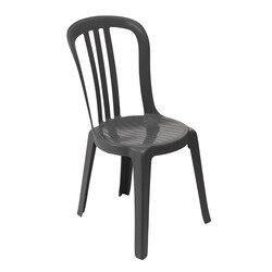 Chaise Bistrot Miami Anthracite - GROSFILLEX