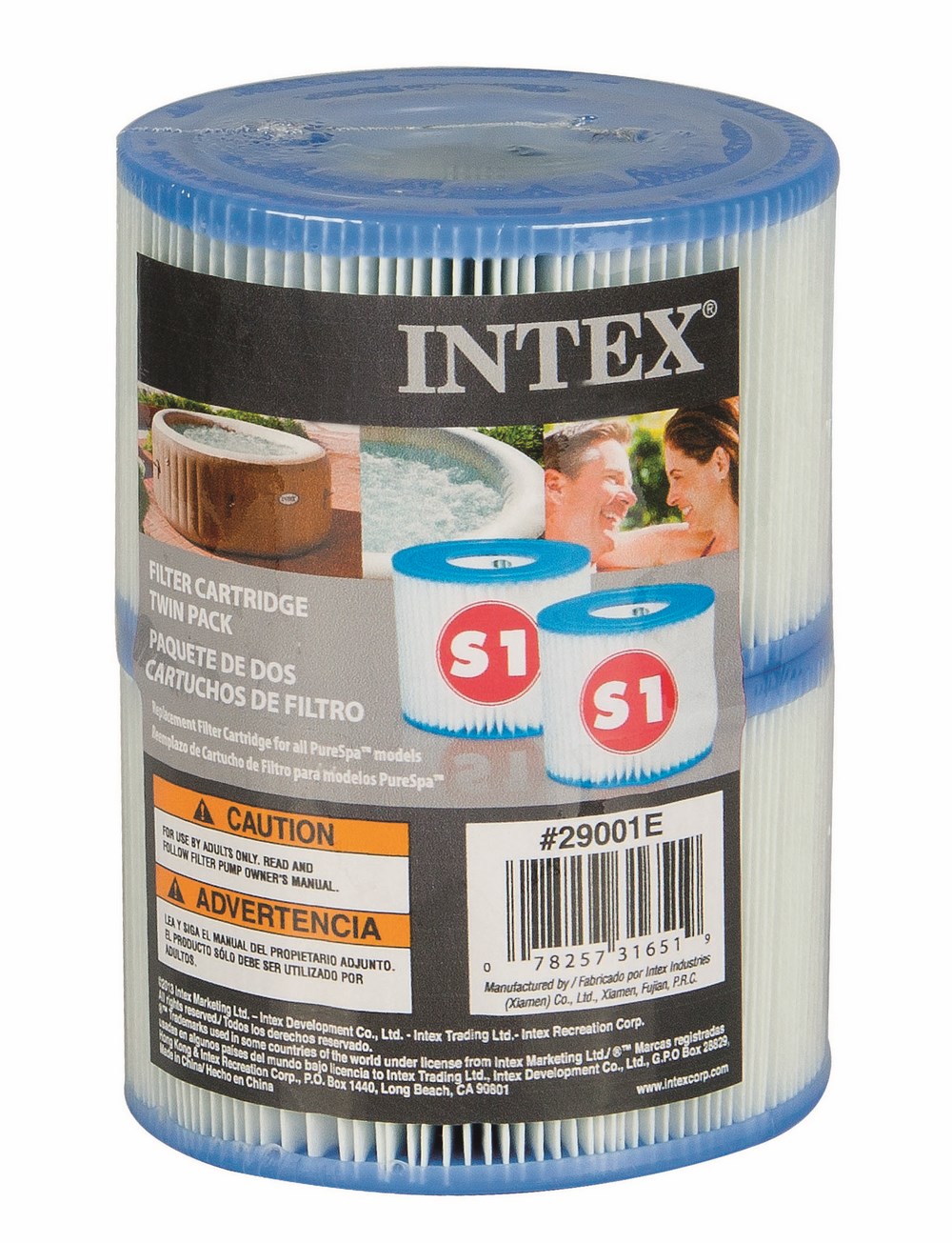 Lot de 2 cartouches de filtration S1 pour spa gonflable Intex - Blanc au  meilleur prix