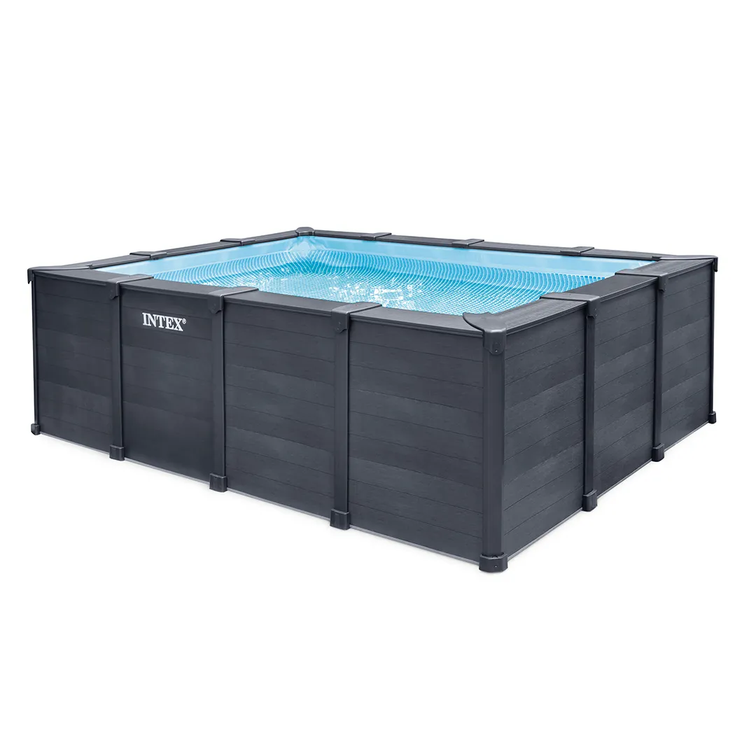 Piscine Tubulaire Intex Graphite Rectangulaire 4,00 Ã 3,00 Ã 1,24 m