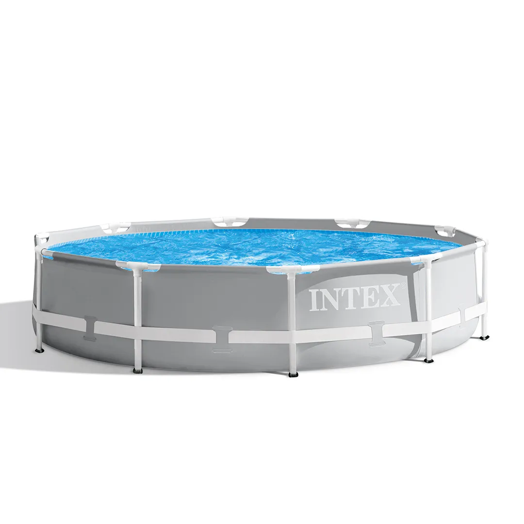 Piscine Tubulaire Ronde Intex Prism Frame Grise 3,05 x 0,76 m