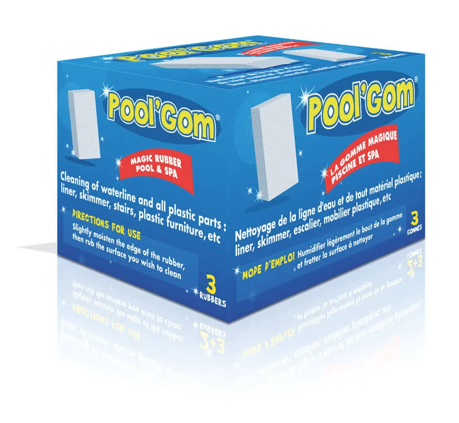 Gomme Magique Pool'Gom Piscine et Spa - Lot de 3 TOUCAN