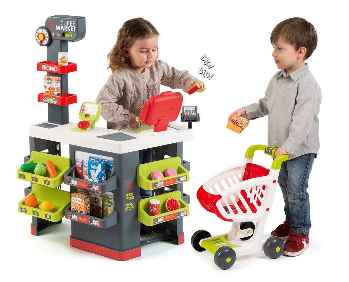 OOGarden - Kinder mit Einkaufswagen für Supermarkt