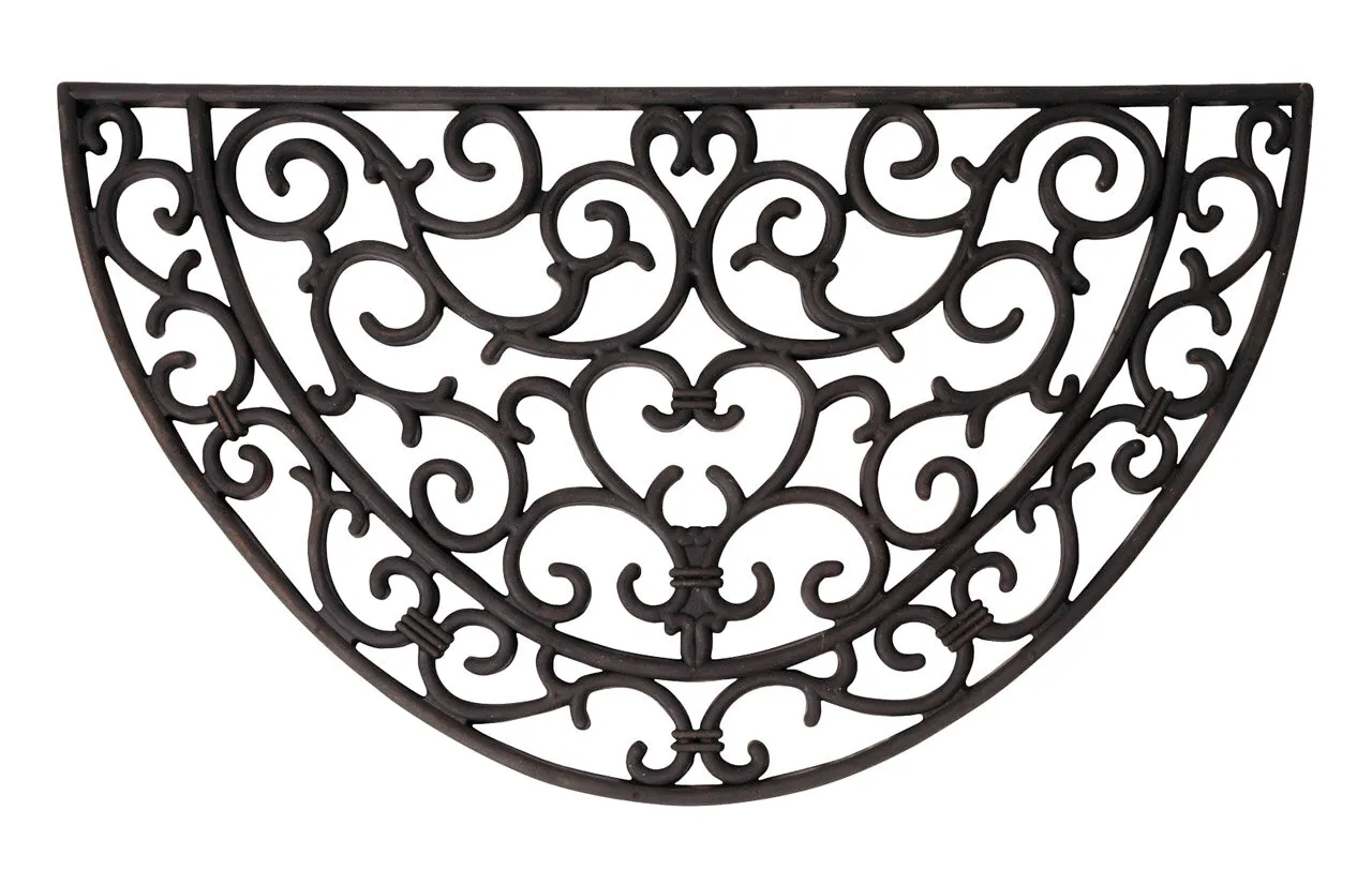 Paillasson en caoutchouc demi cercle ARABESQUE