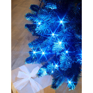 Guirlande lumineuse flicker led bleue 10 m blachère
