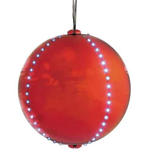 Kugel Snowfall D30 cm rot
