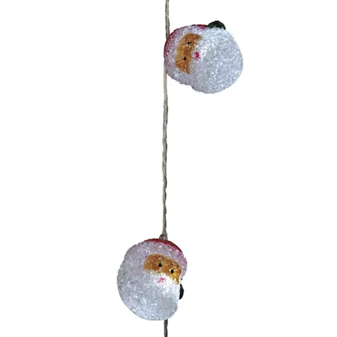 Lichterkette 10 Weihnachtsmänner