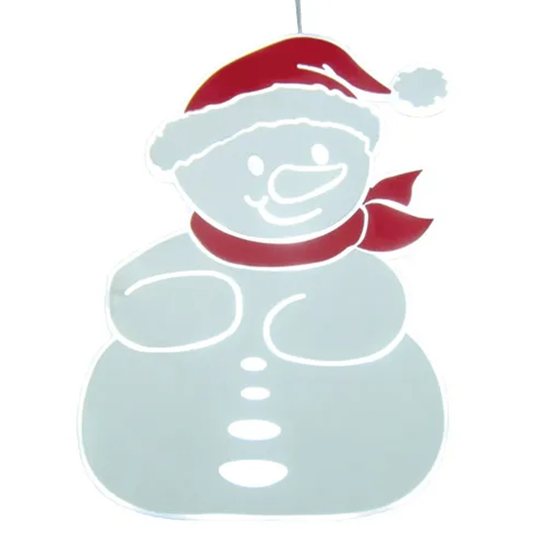 LED Leuchtmotiv Schneemann aus Acryl H 30 cm