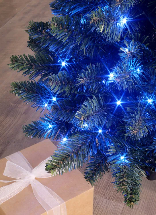 Guirlande Flicker 96 LED bleues longueur 6 m