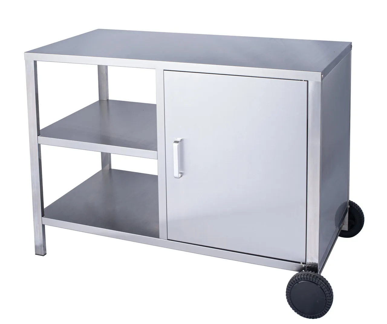 Desserte Inox Semi FermÃ©e EVANA - Chariot Plancha 110 x 55 x 80 cm