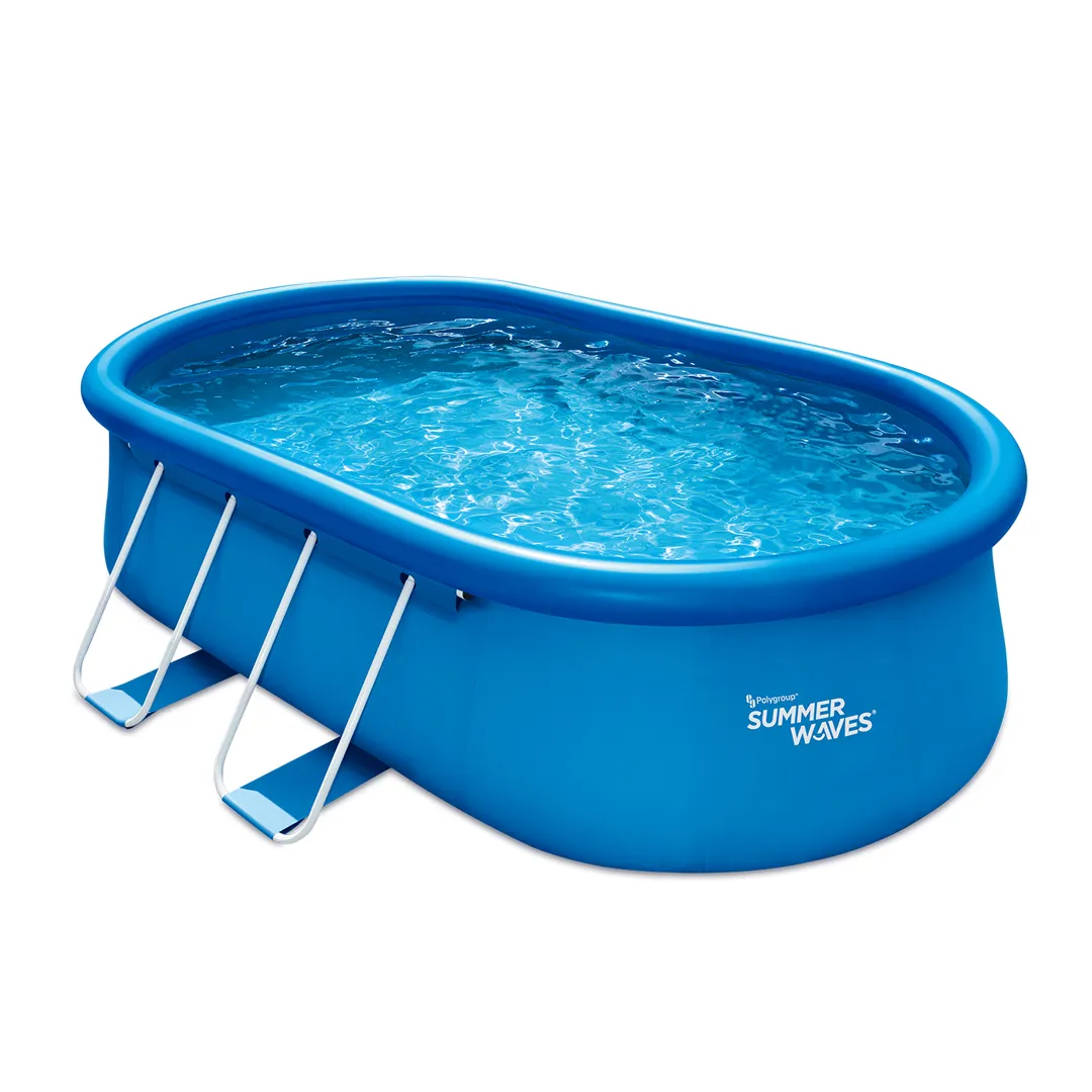 Piscine Autoportée Bleu 457x305x107 avec Filtration et Accessoires