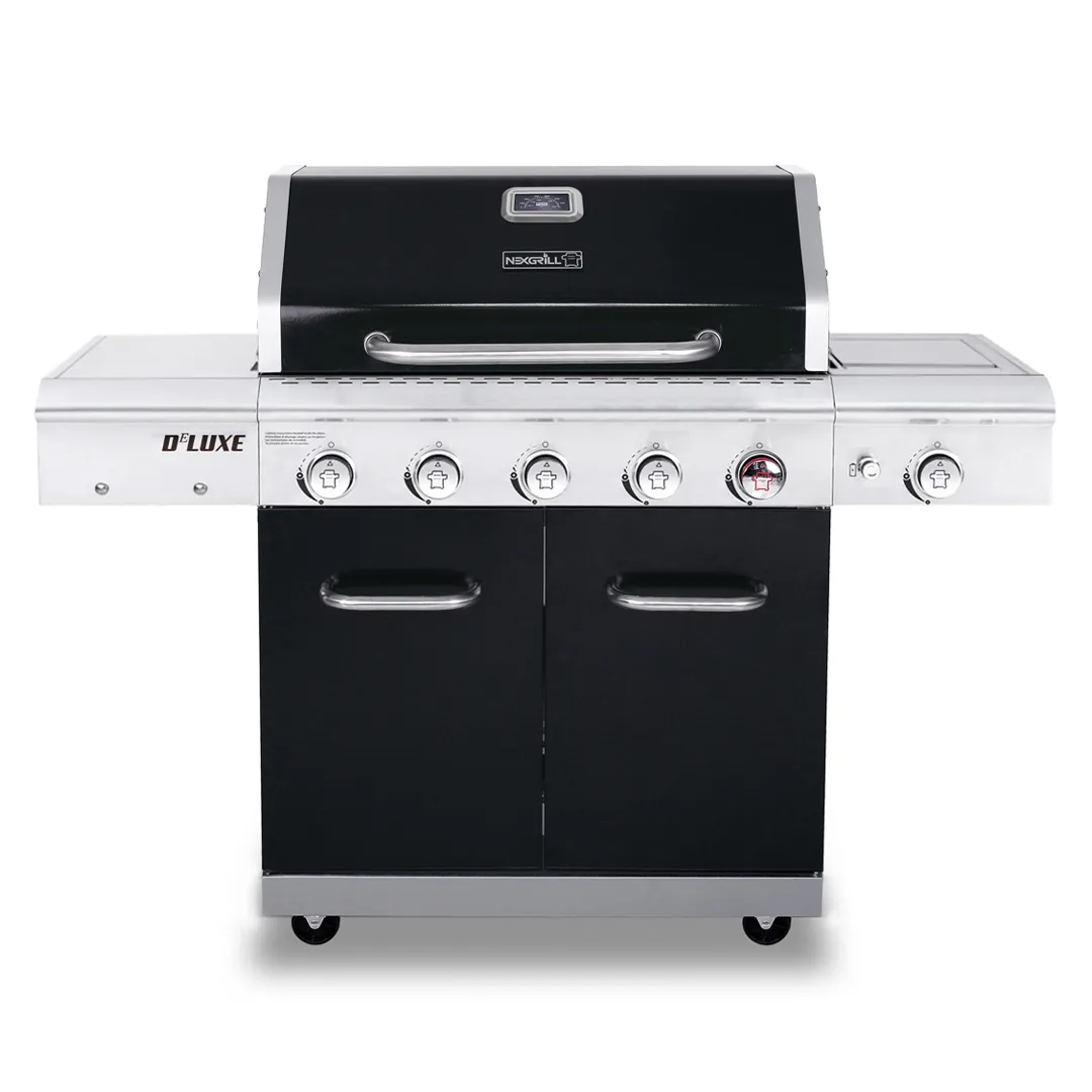 Barbecue Gaz 5 Brûleurs Deluxe Nexgrill et Réchaud et Power Zone 17,4kW