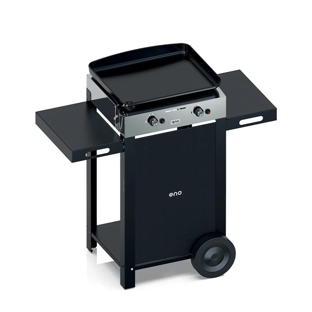Combo Plancha Gaz Initial 50 Inox sur chariot