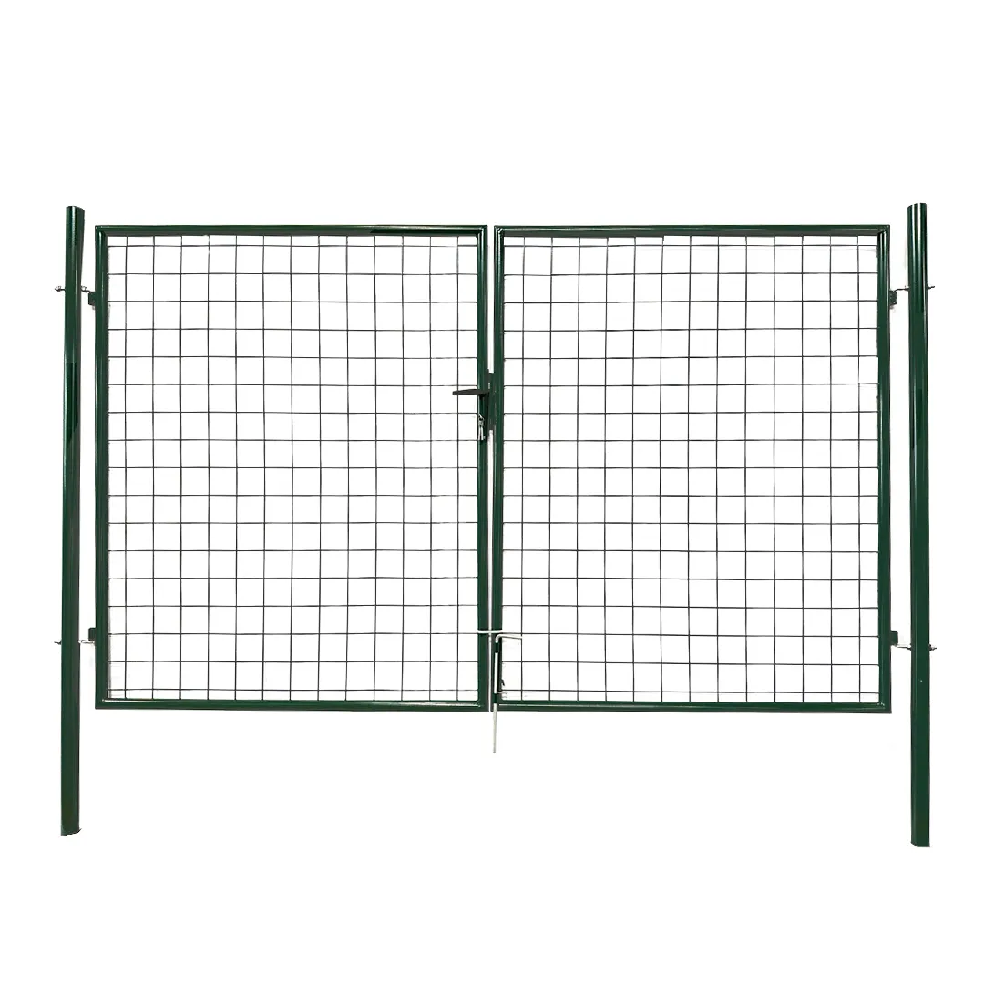 Portail grillage vert   Double battants   L 3m H 1.75m