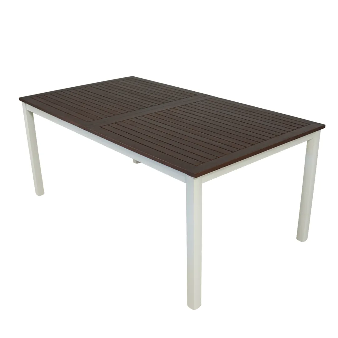 Table de Jardin CARLA en Eucalyptus et Aluminium 180 240cm