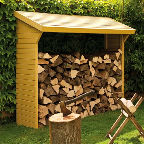 Abri Bûches 210 x 72 x 183 cm cm en Bois 2 stères 1,5 m3