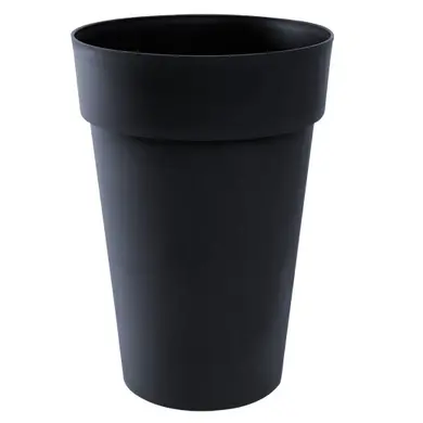 Pot Rond Haut TOSCANE Ø 46 x H. 65 cm-Anthracite - 67L  - EDA