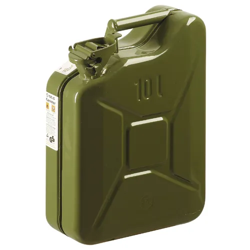 Jerrican essence 10 Litres mÃ©tal vert kaki