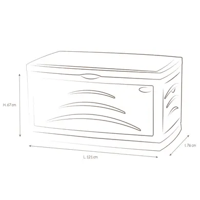 Auflagenbox SERENA taupe 500 L - EDA