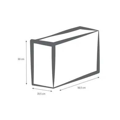 Blumenkübel + Topf VOLCANIA anthrazitgrau - EDA