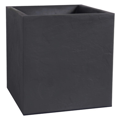 Jardinière carrée volcania effet pierre 39,5 x 39,5 x 43,5 cm - 31 l