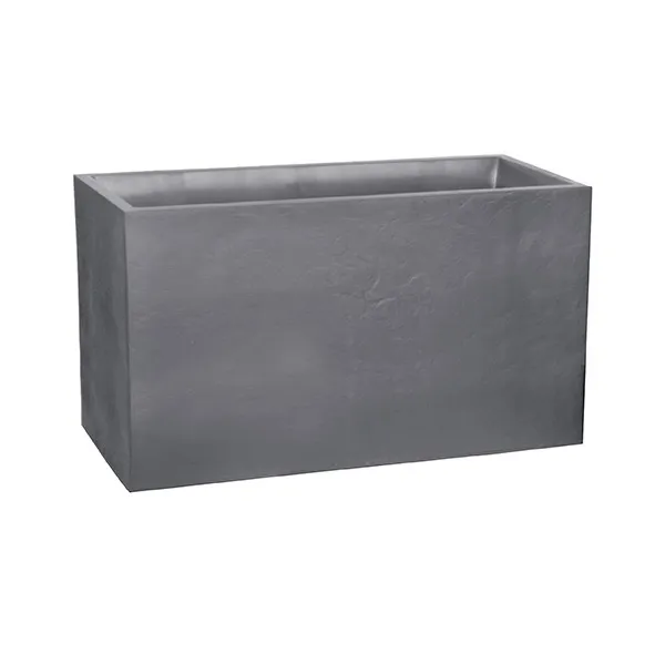 JardiniÃ¨re muret VOLCANIA   L.100 cm   Gris galet  116L