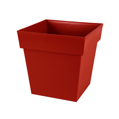 Pot carré toscane l.39 cm rouge 38l