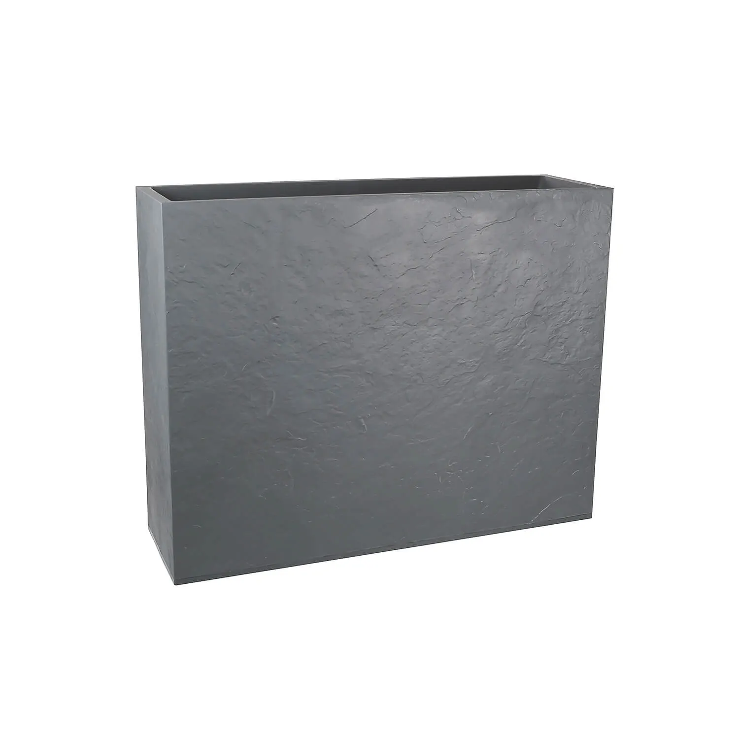 EDA Grande JardiniÃ¨re Volcania 63L Imitation Pierre grise   100cm
