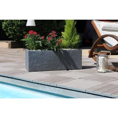 Jardinière VOLCANIA'UP anthracite L.80cm 57L - EDA