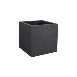 Pot carré VOLCANIA'UP anthracite L.30 cm - EDA
