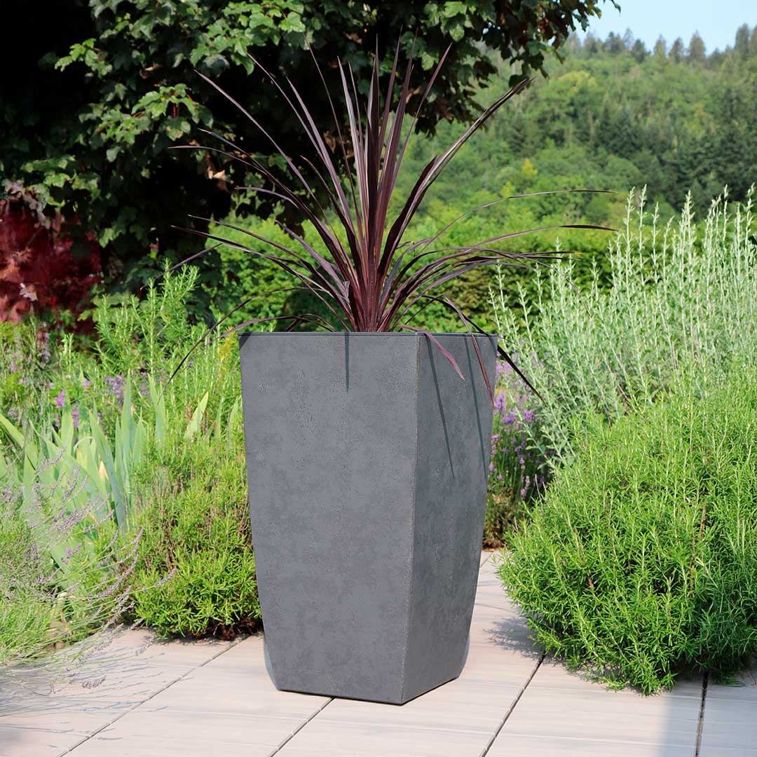 Kunststof plantenbak / bloembak Napels betonlook 75 cm
