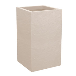 Pot Carré Haut VOLCANIA'UP beige calcaire 36 litres - EDA