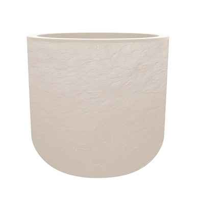 Pot à Fleurs Rond 32,5L beige calcaire VOLCANIA UP  - EDA