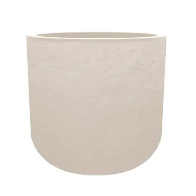 Pot à Fleurs Rond 32,5L beige calcaire VOLCANIA UP  - EDA