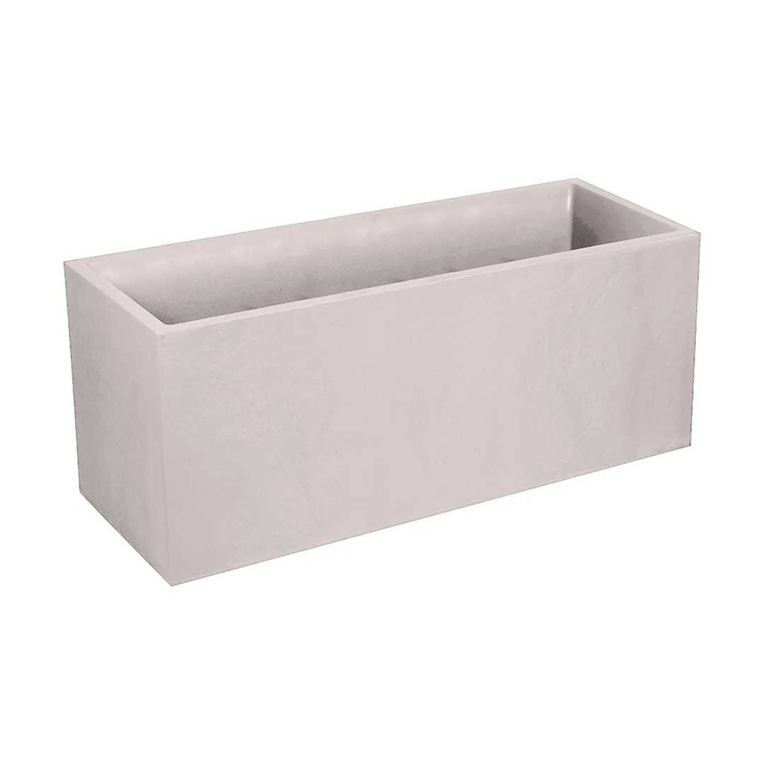 Jardinière XL Muret Volcania 100cm 98L beige calcaire