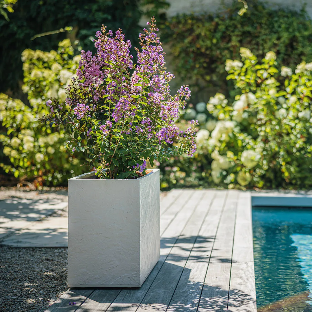 JardiniÃ¨re muret VOLCANIA beige calcaire   116 L   L 100 cm